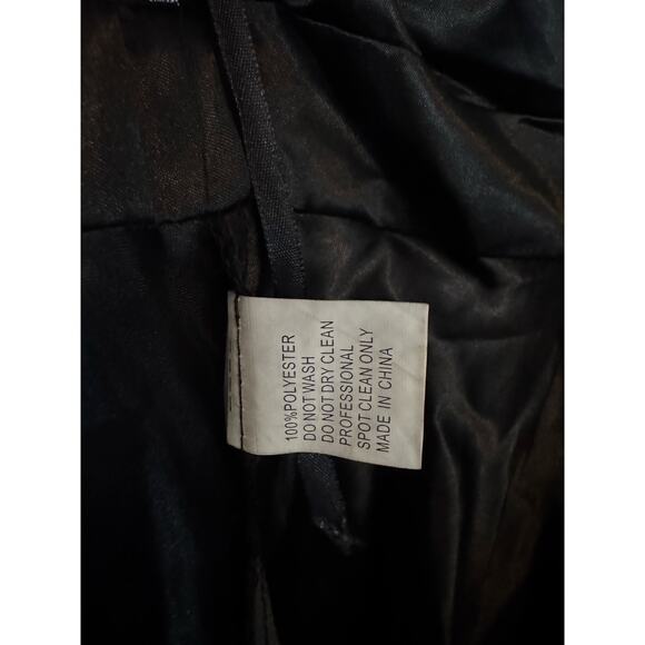 MAC DUGGAL Black Velvet 3-D Floral Embellished Sheer Fit Flare Dress Size 6 - Picture 8 of 9